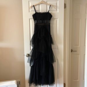 Tulle ruffle gown